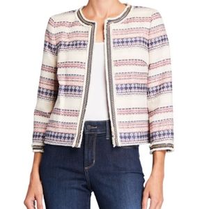 Tahari ASL framed stripe jacket size 14